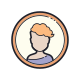 user female-circle icon