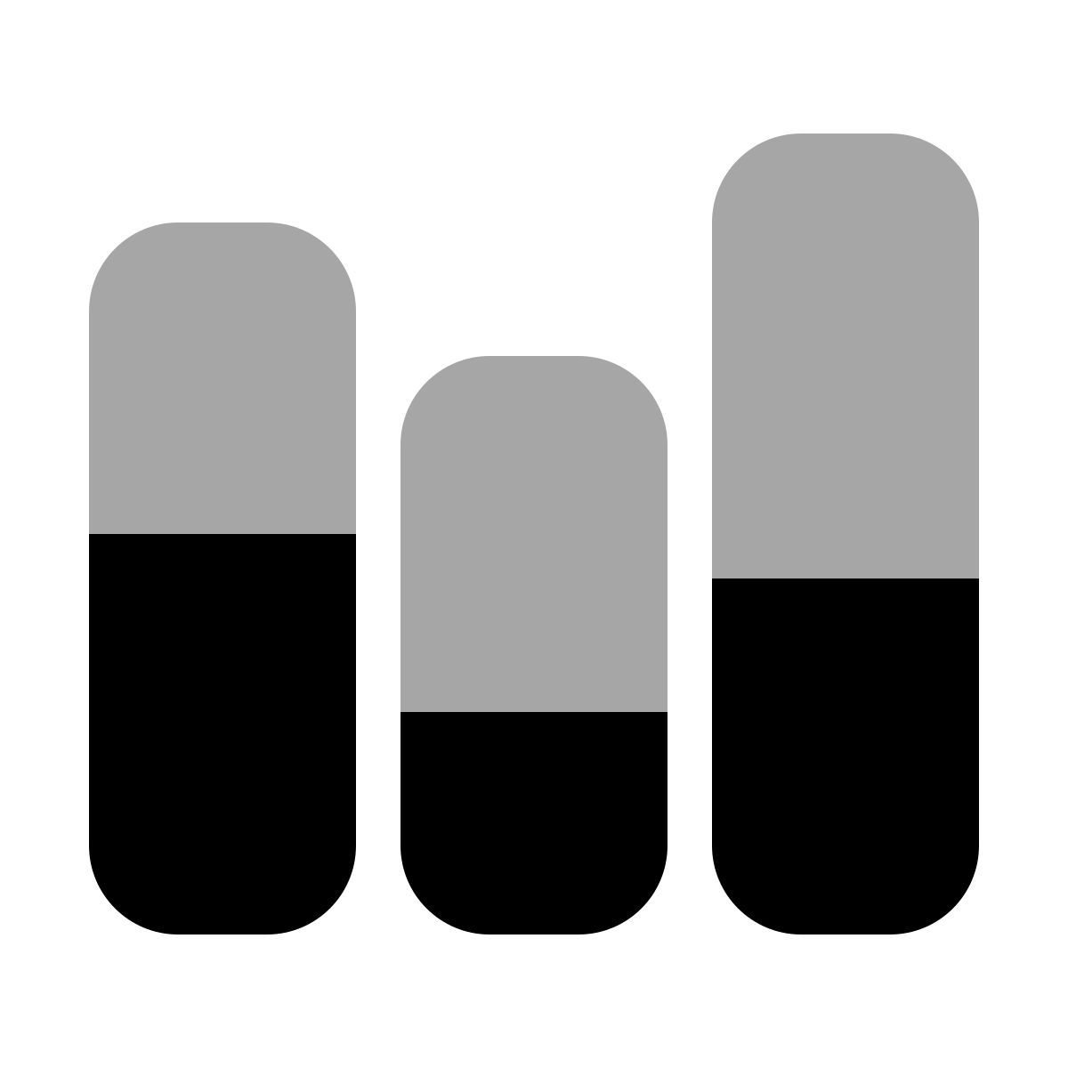 plumpy style bar graph icon