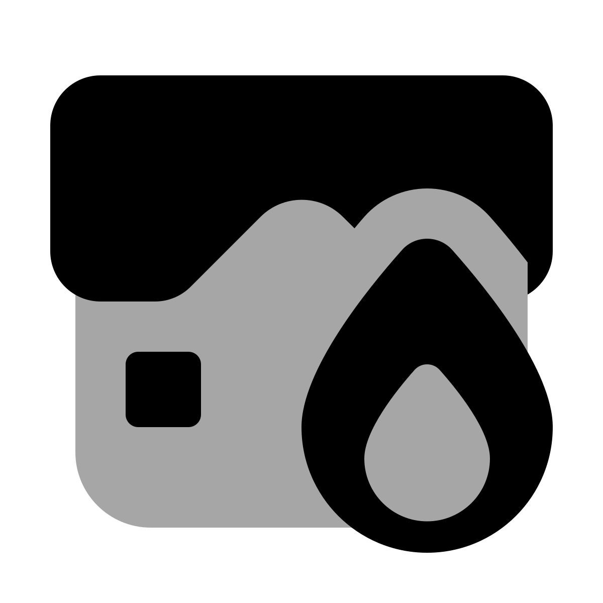 plumpy style brennendes haus icon