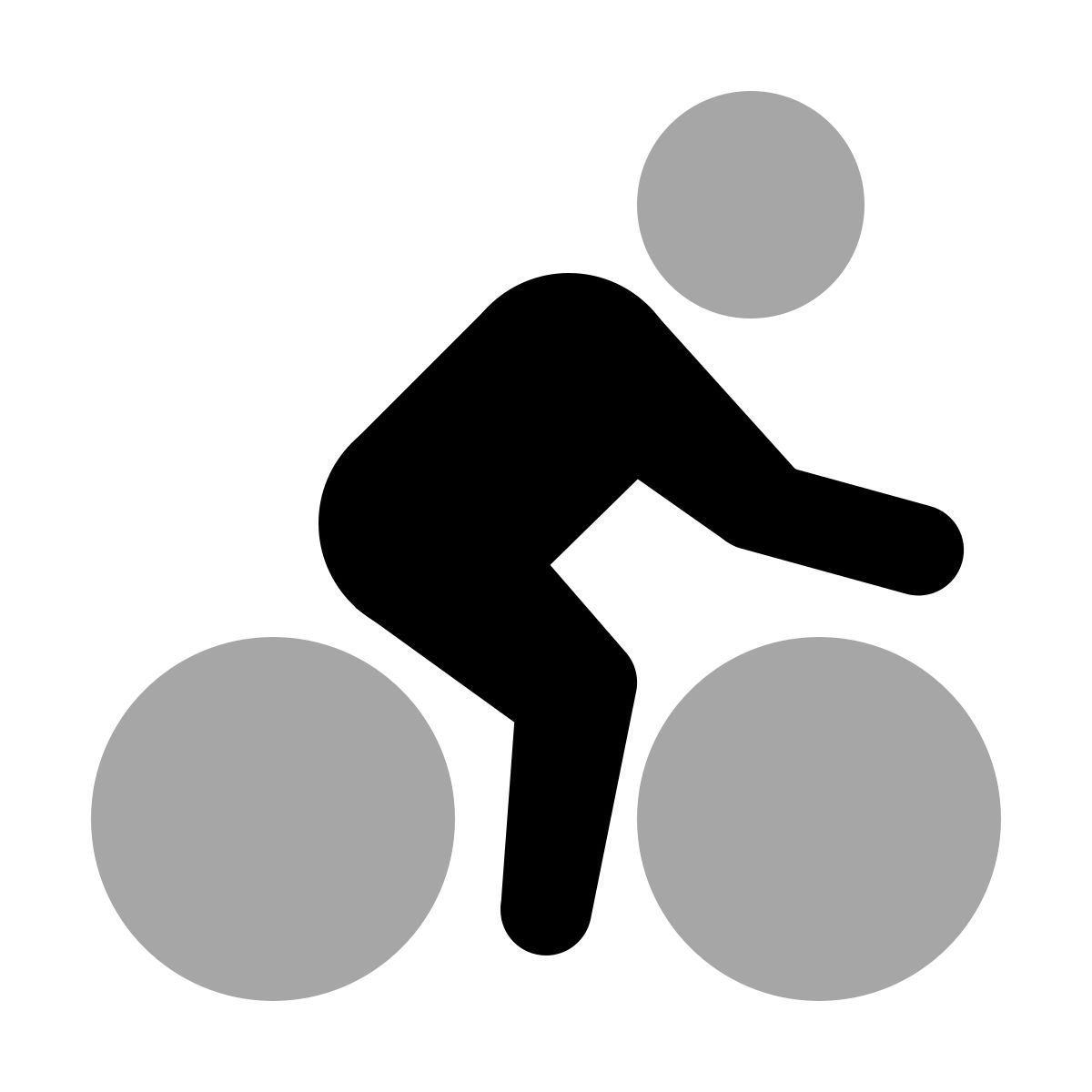 plumpy style radfahren auf straße icon