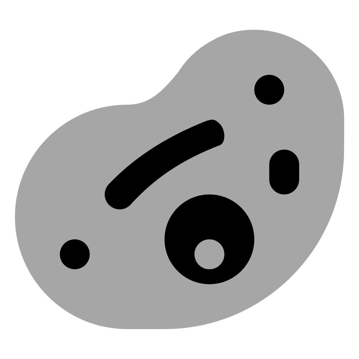 plumpy style eukaryotische zellen icon