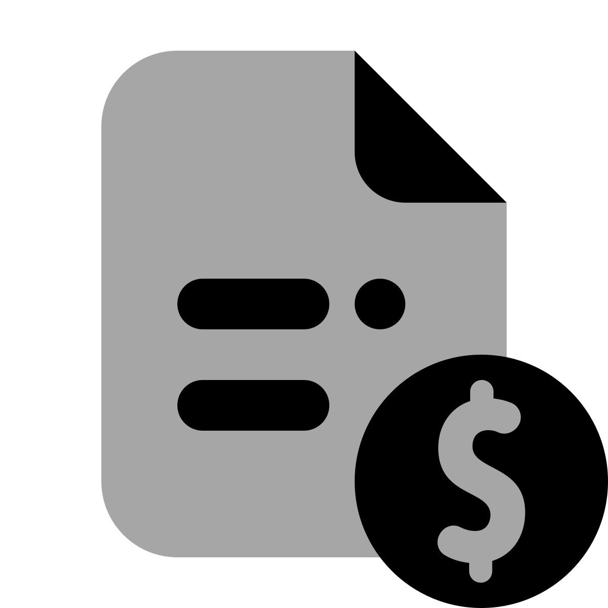 plumpy style fichier facture dollar icon