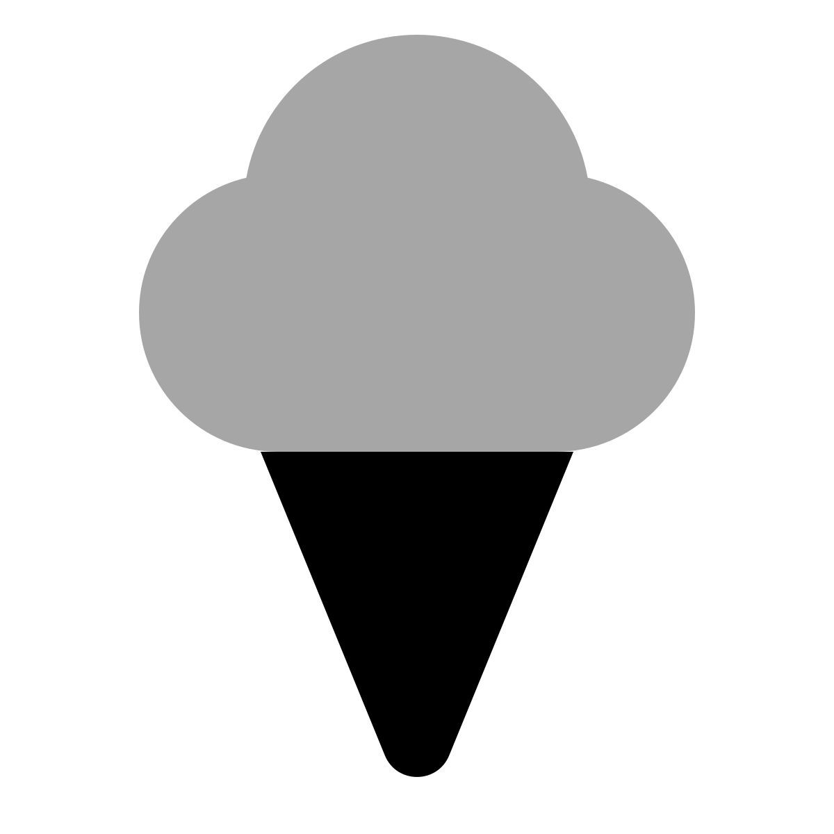 plumpy style ice cream cone icon