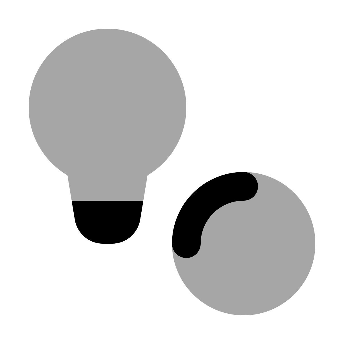 plumpy style lightbulb and dimming icon