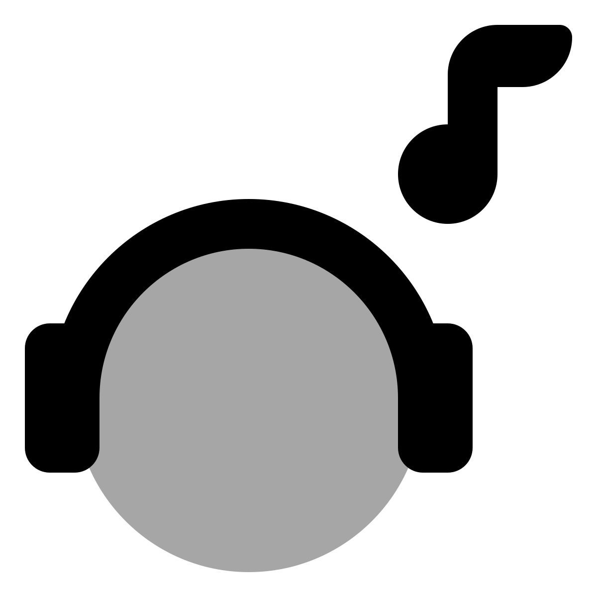 plumpy style listening to music on headphones icon