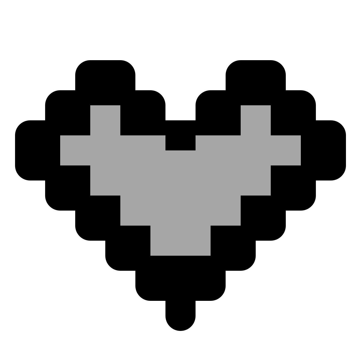 plumpy style pixel heart icon