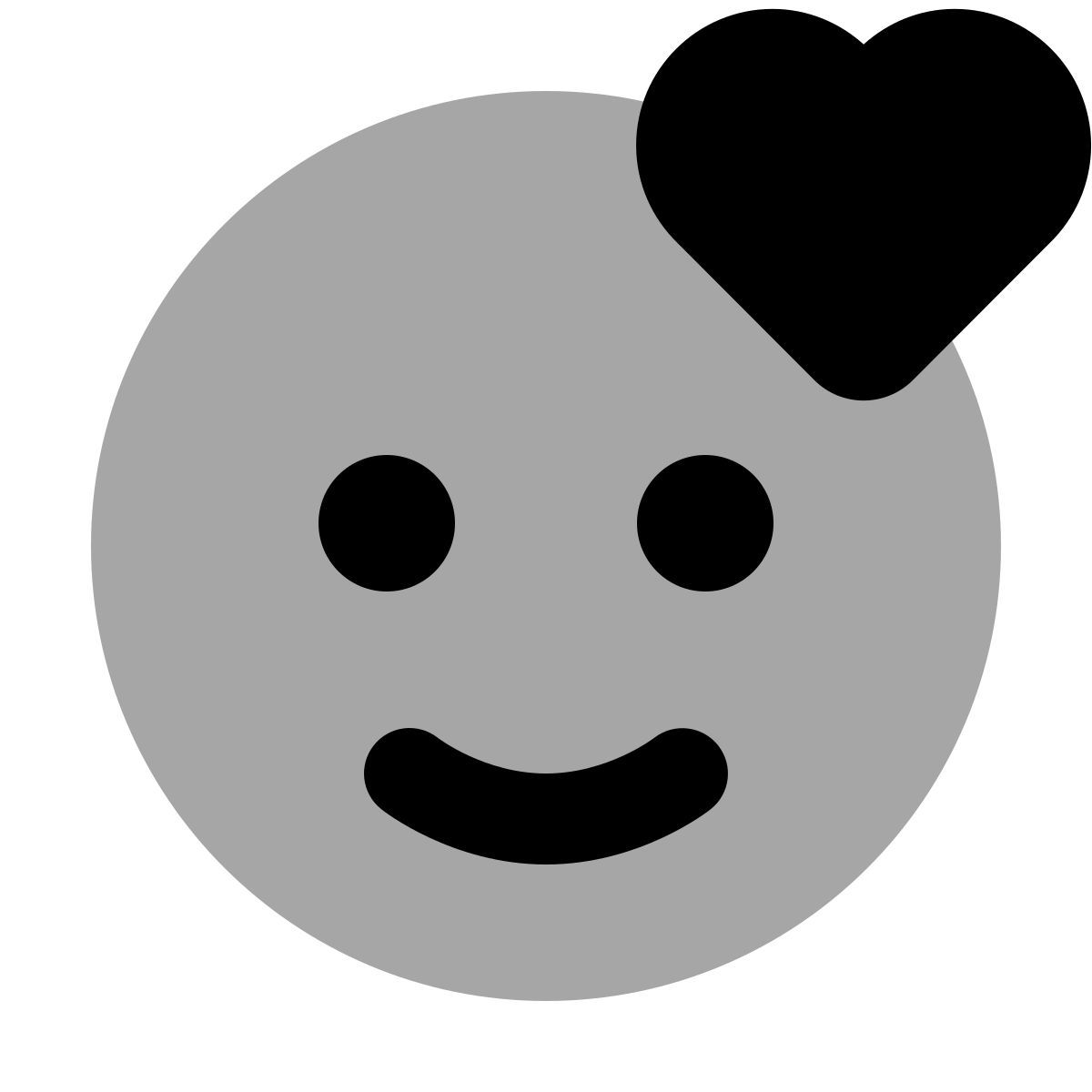 plumpy style visage souriant avec coeur icon