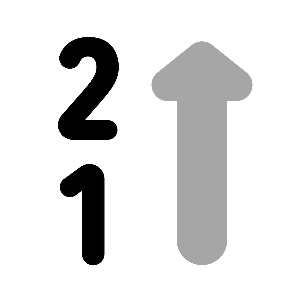 plumpy style tri numérique inversé icon