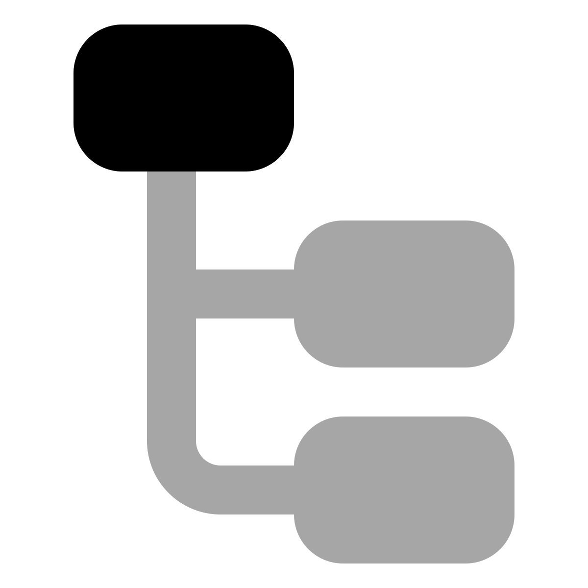 plumpy style stacked organizational chart nó pai destacado icon