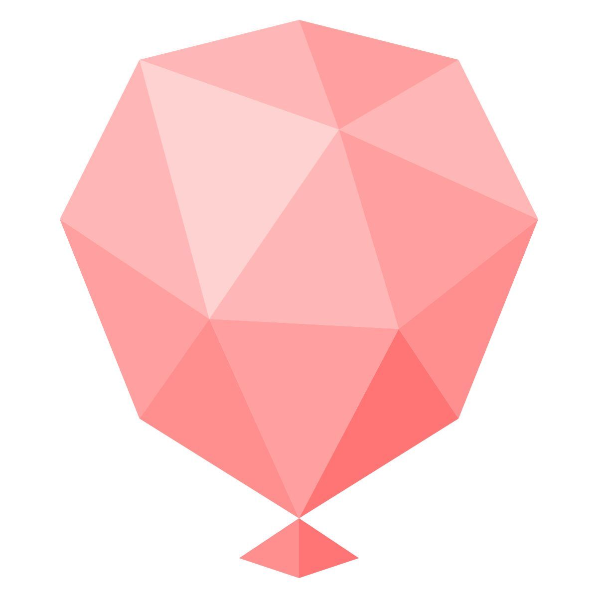 poly style palloncino icon