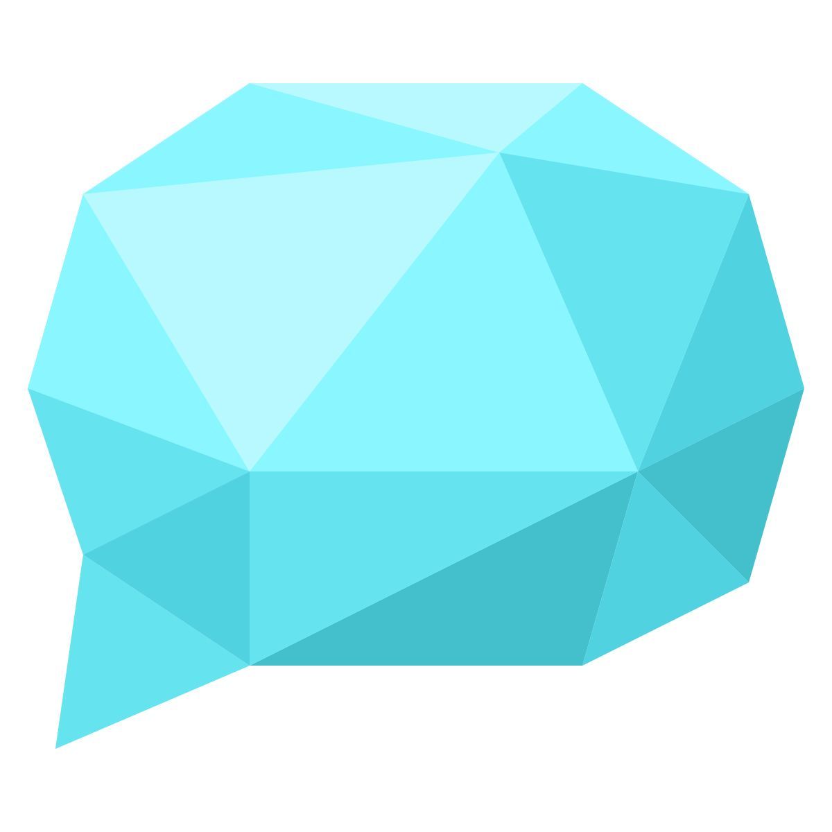 poly style sprechblase icon