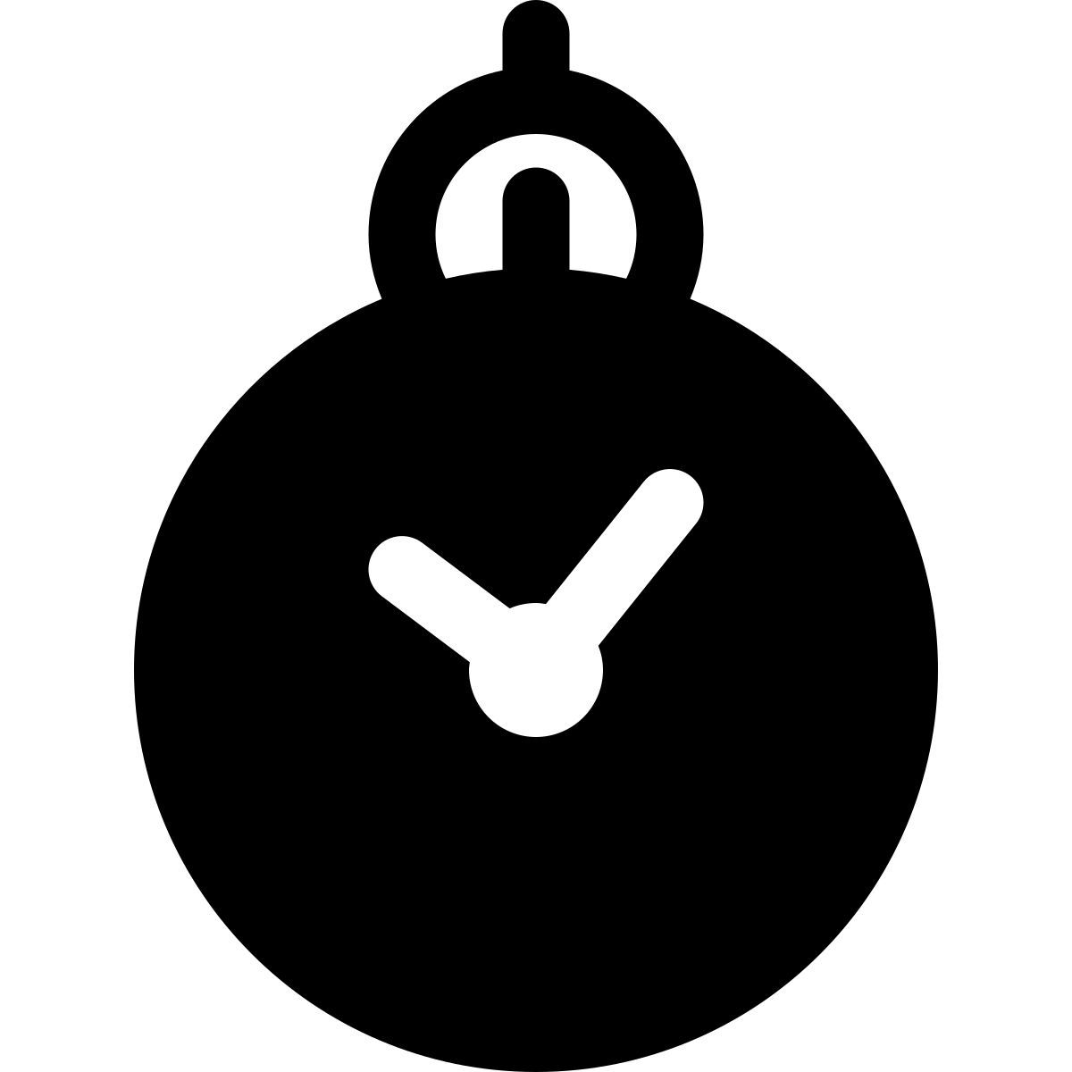 puffy filled style orologio da tasca icon