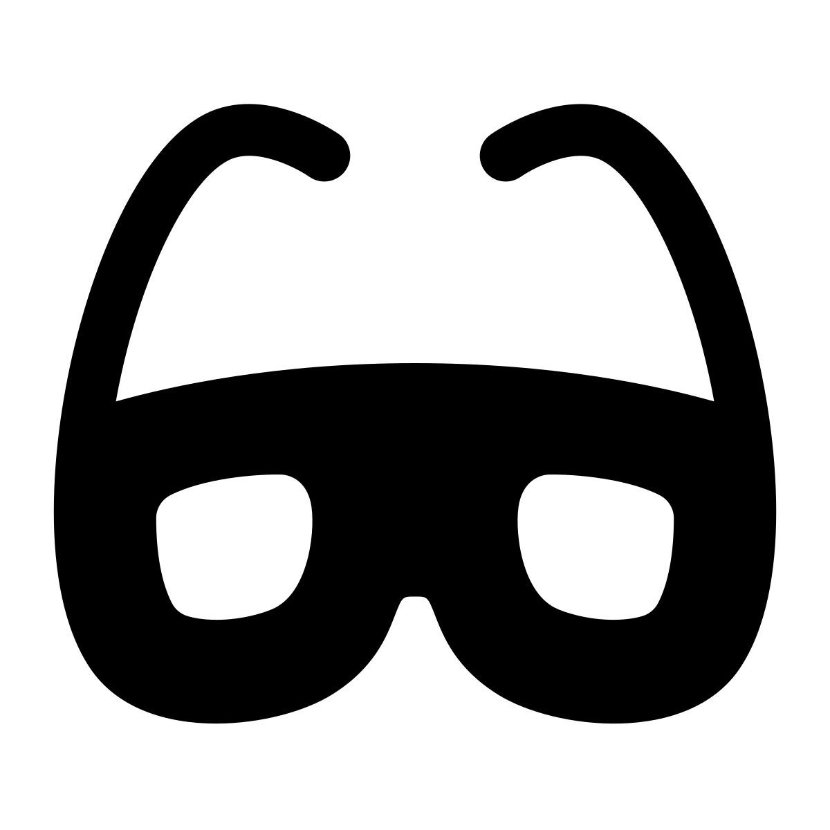 puffy filled style gafas 3d icon