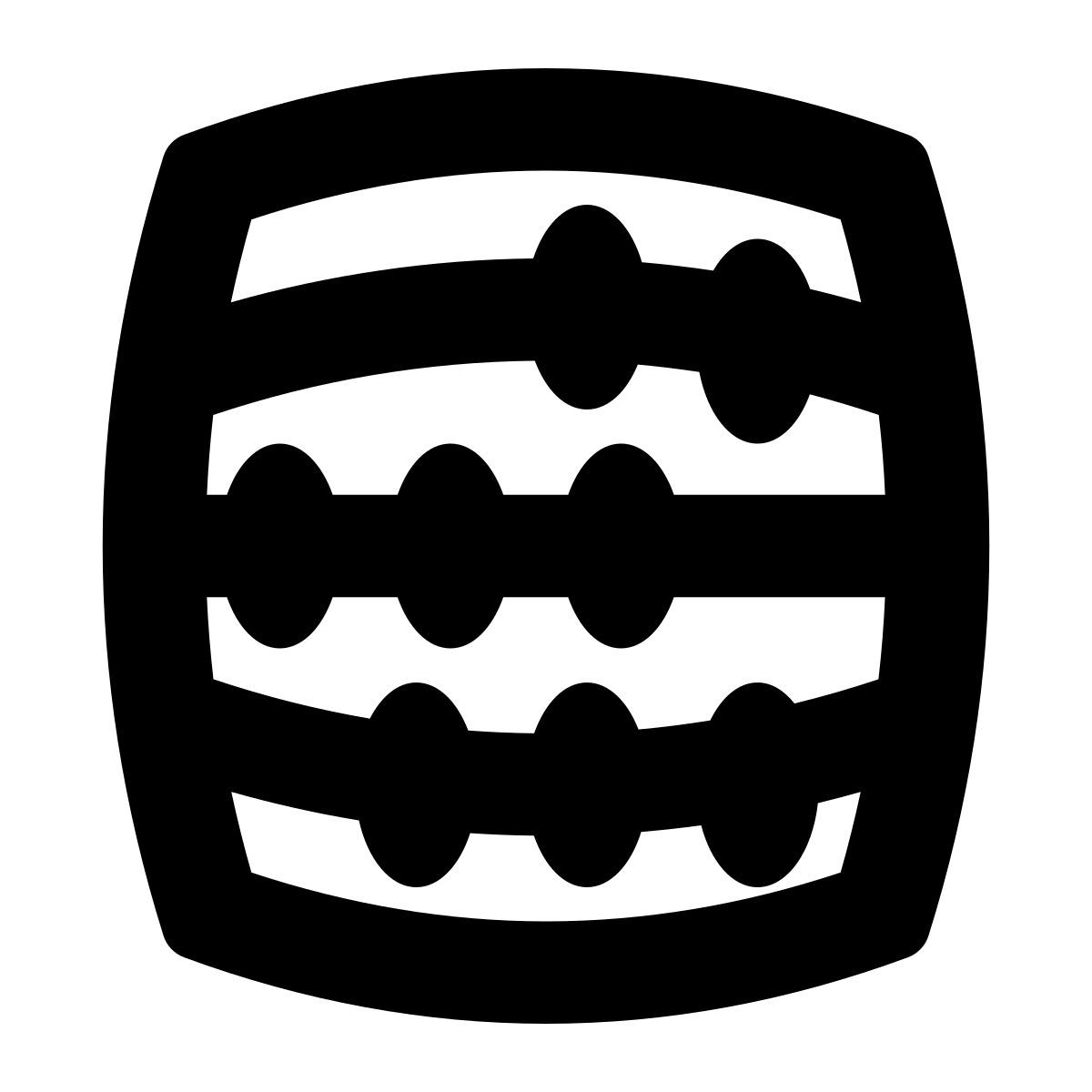 puffy filled style 주판 icon