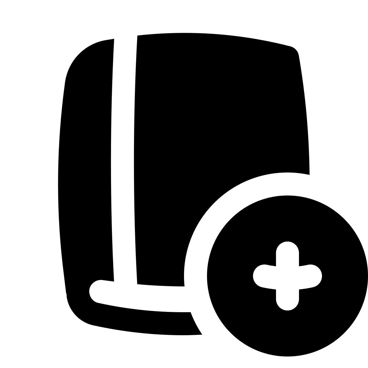 puffy filled style add book icon