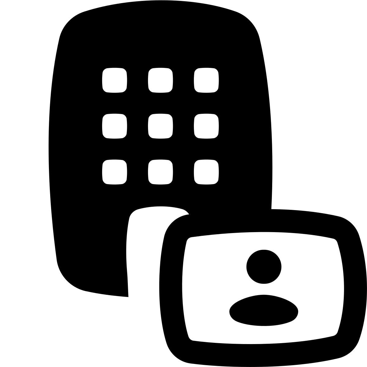 puffy filled style contact us icon
