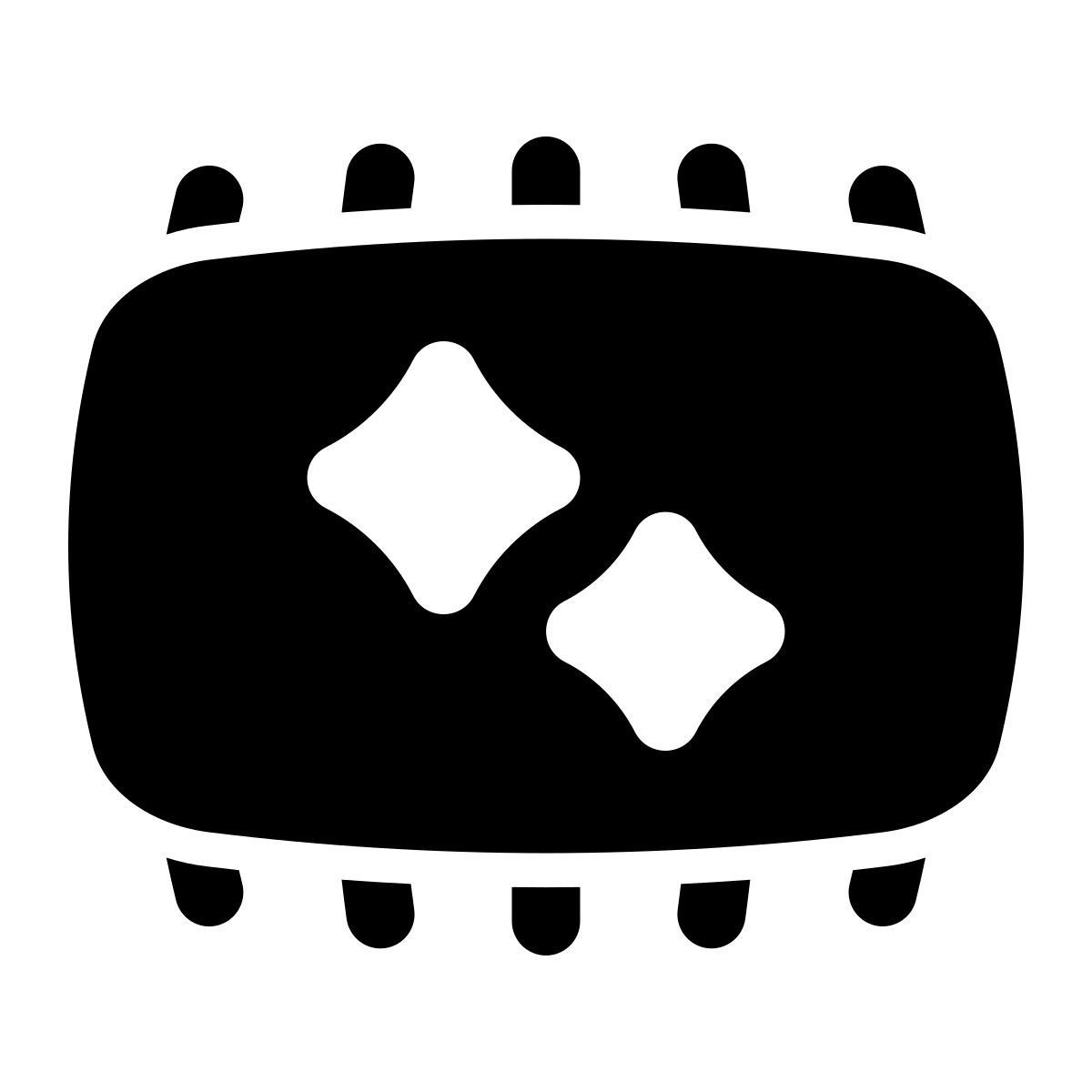 puffy filled style ai chip icon
