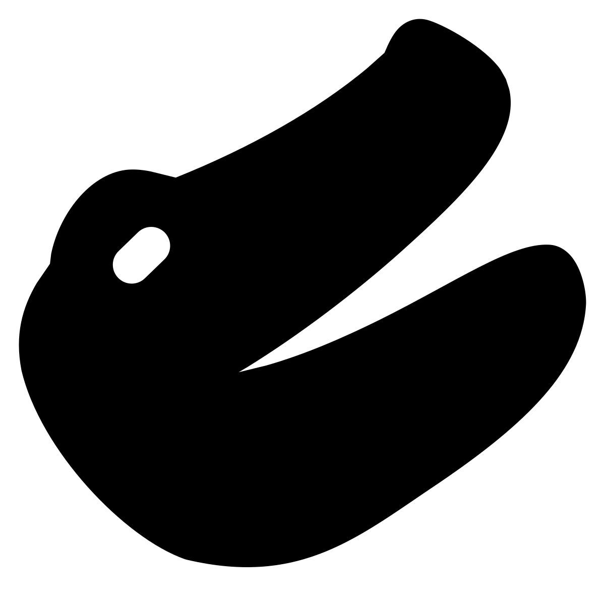 puffy filled style caimán icon