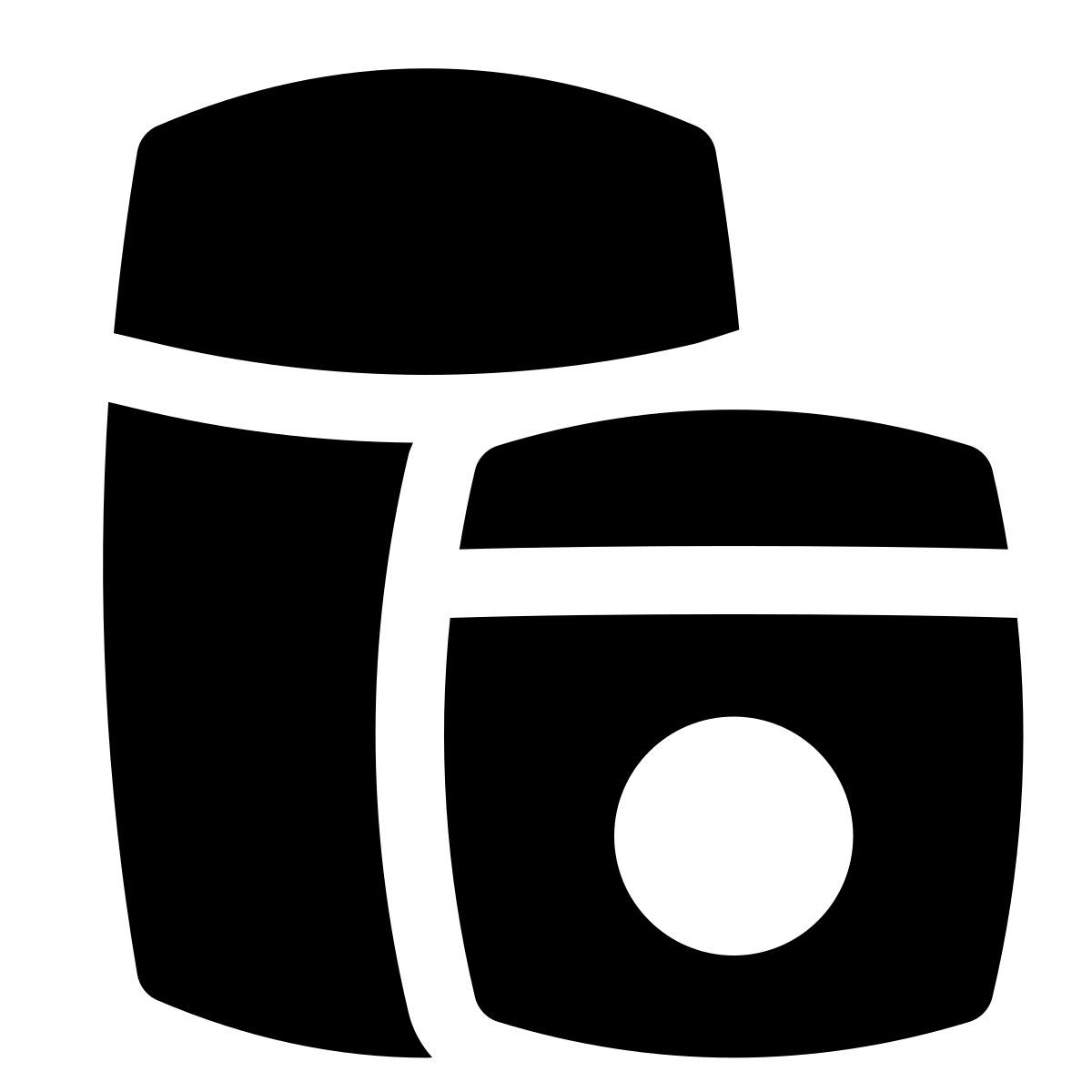 puffy filled style haushaltsgeräte icon