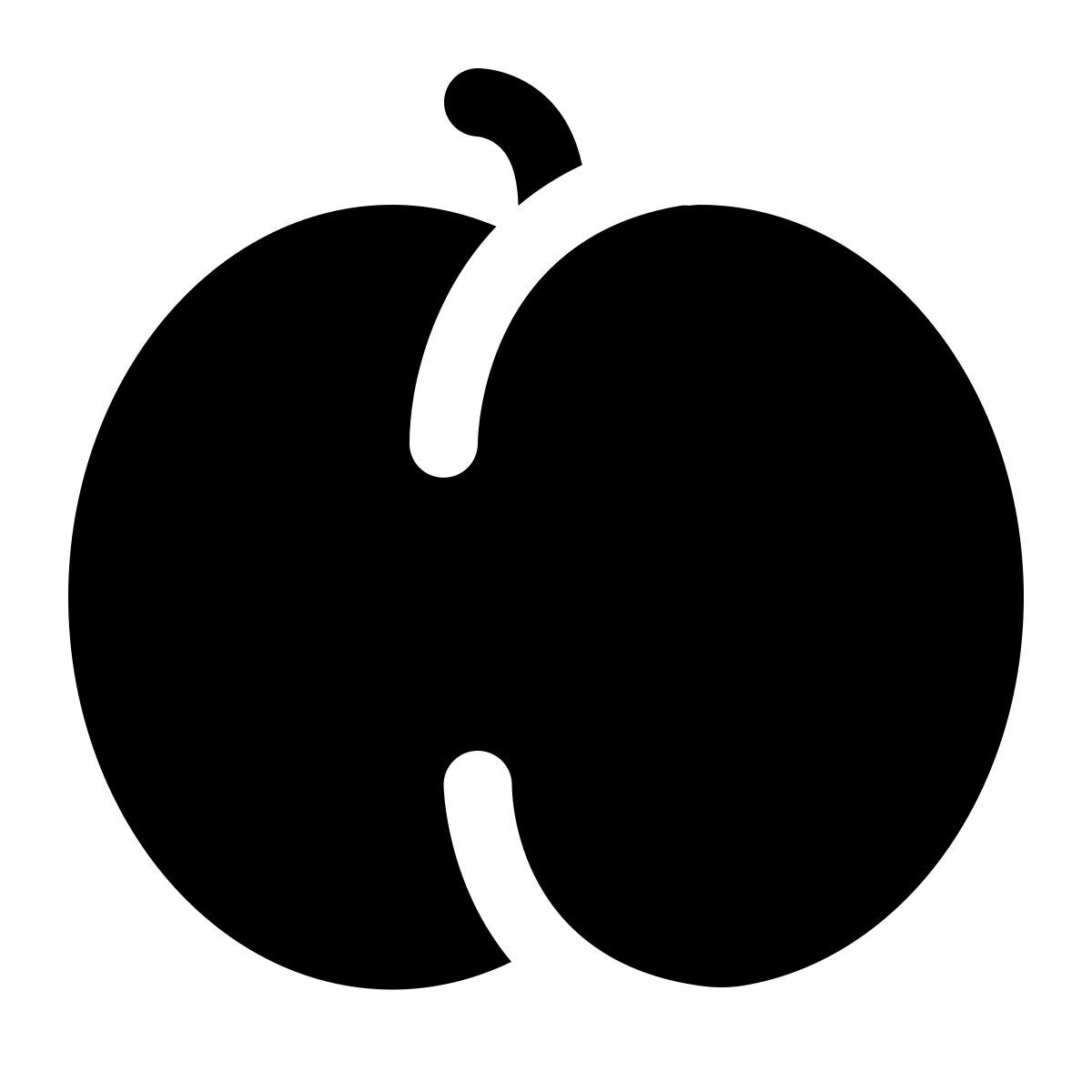 puffy filled style aprikose icon