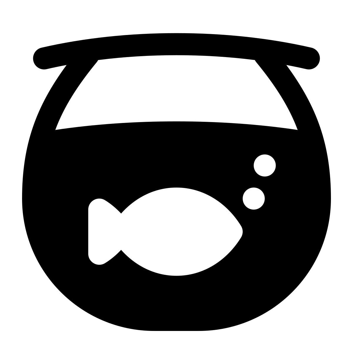 puffy filled style 수족관 icon