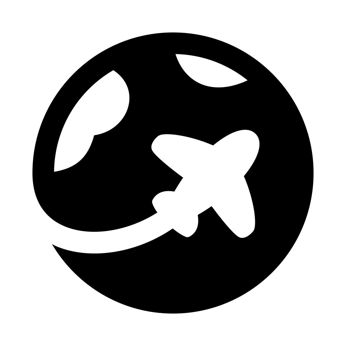 puffy filled style around the globe icon