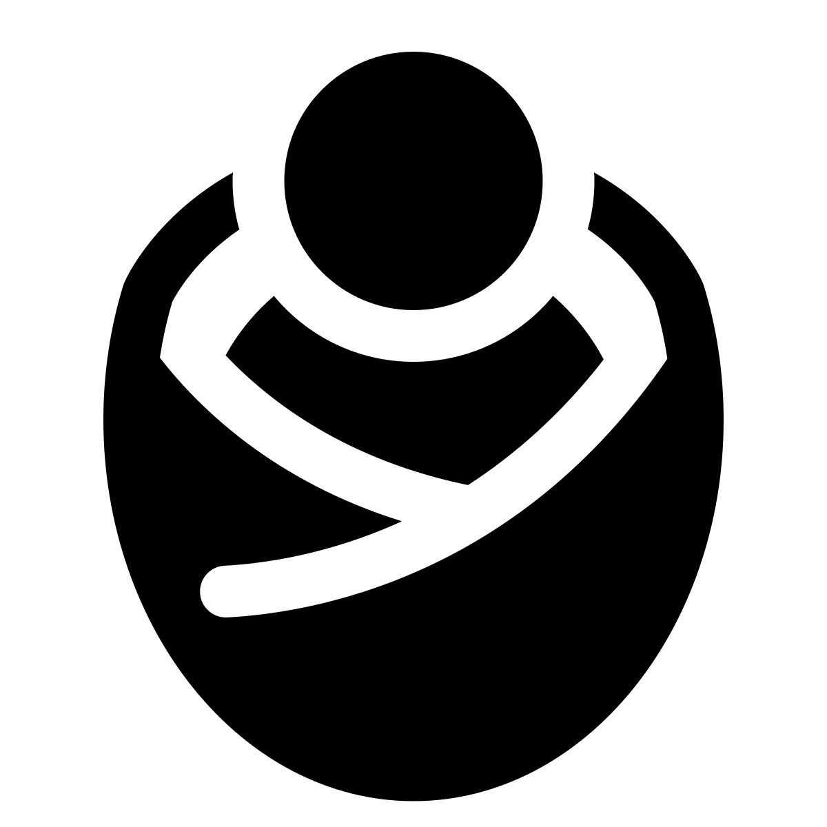 puffy filled style bebé icon