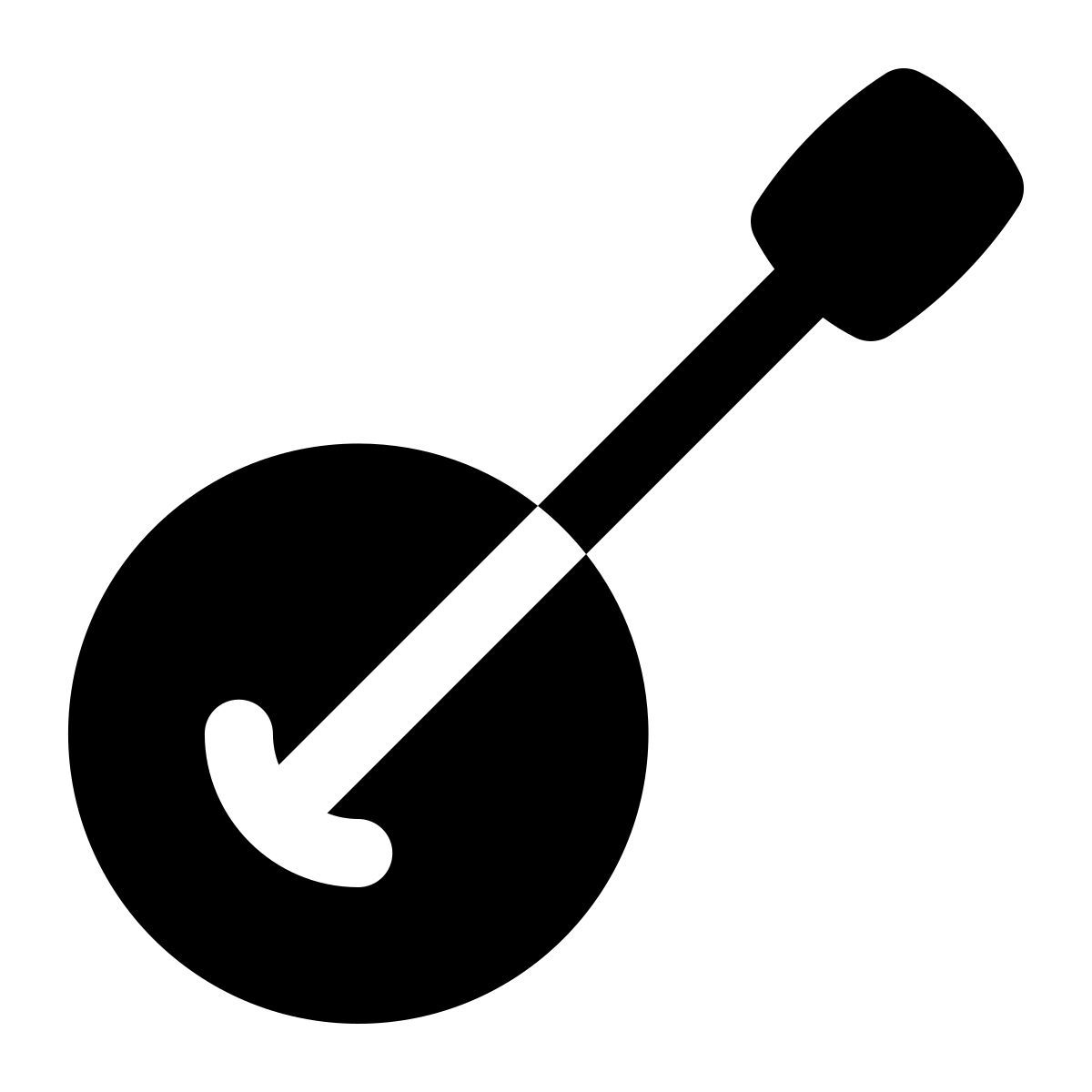 puffy filled style banjo icon