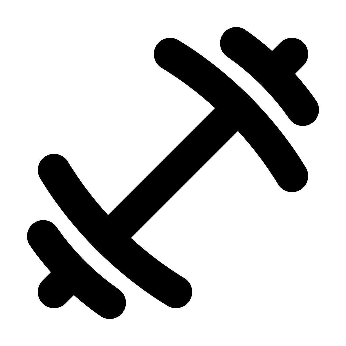 puffy filled style hantel icon