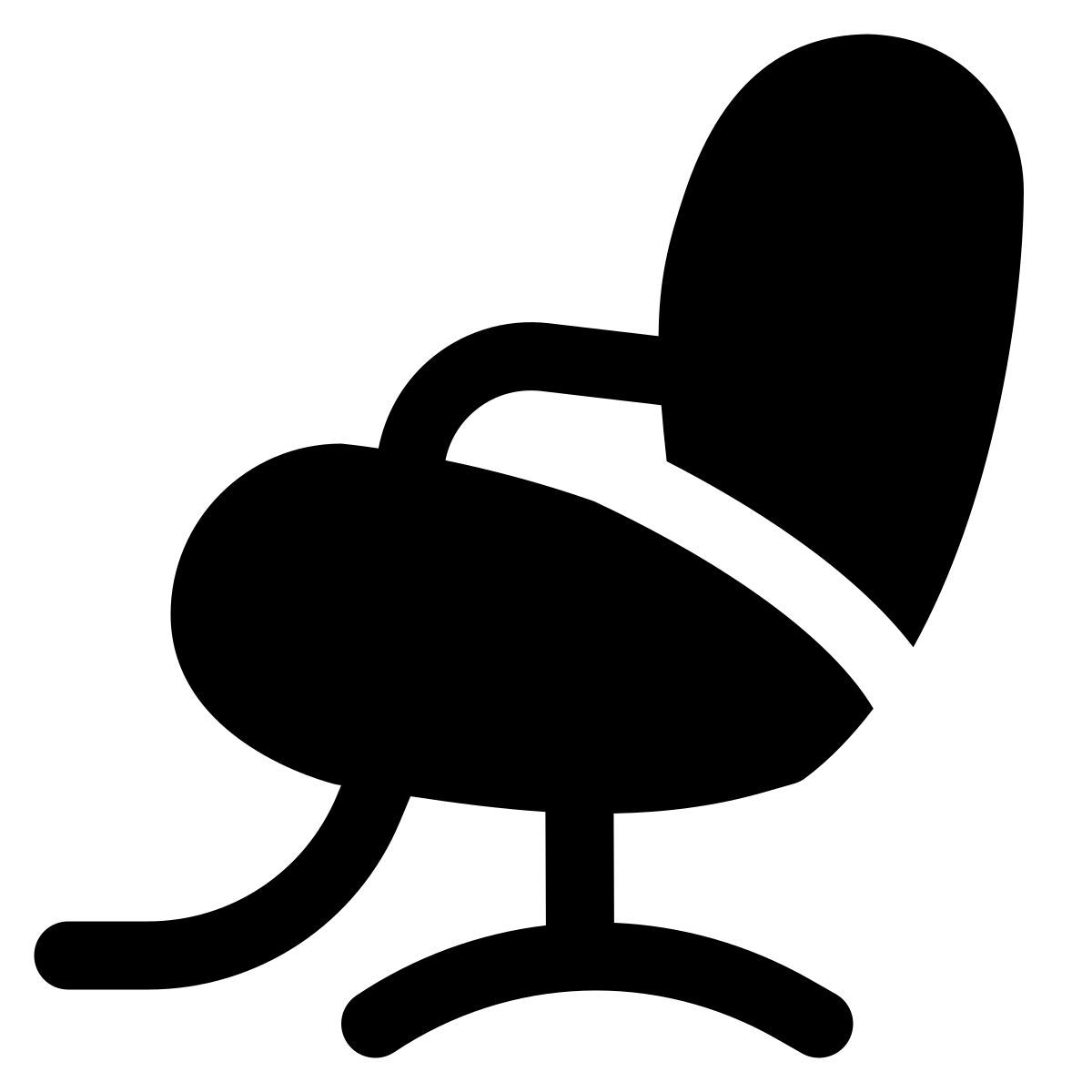 puffy filled style cadeira de barbeiro icon