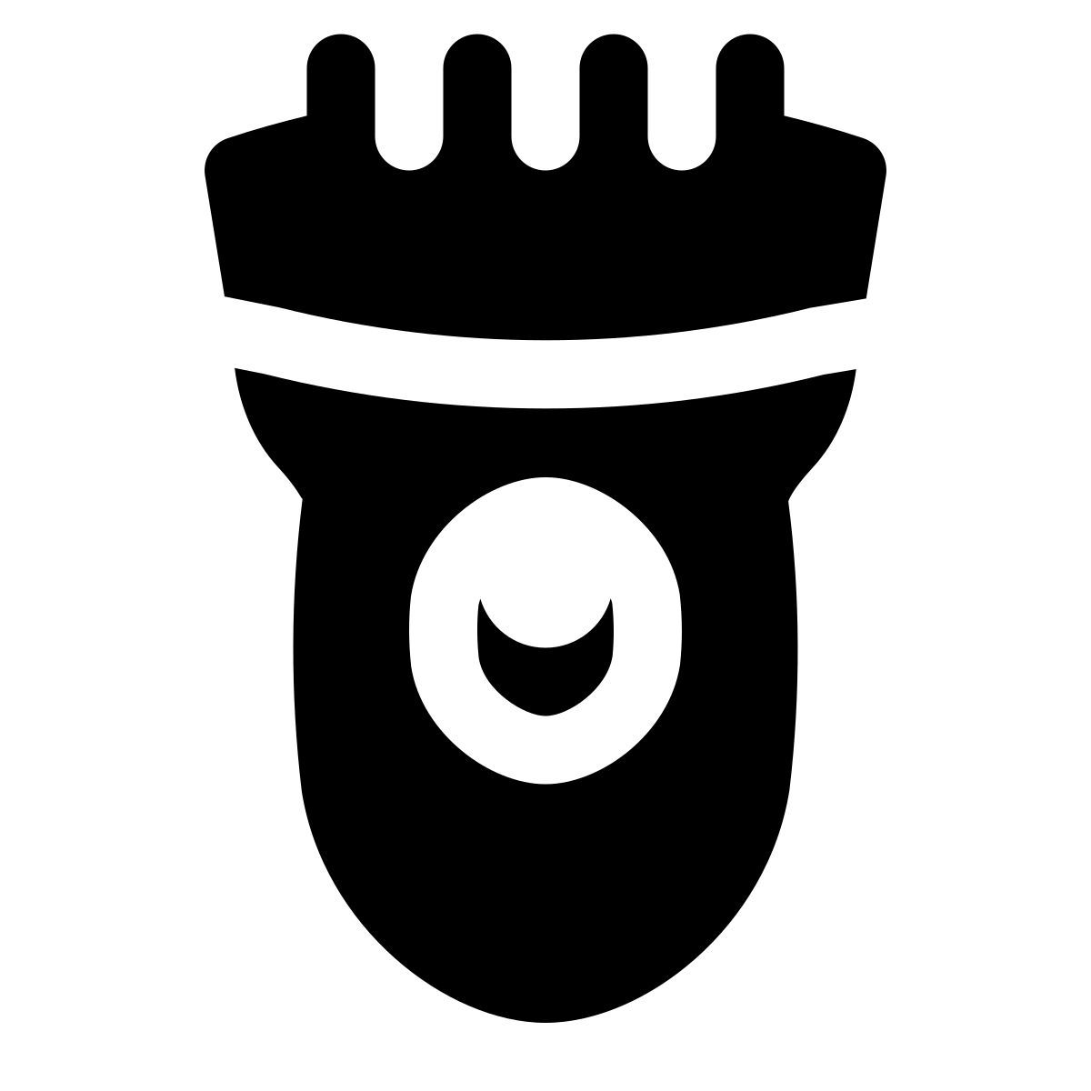 puffy filled style barbeiros clippers icon