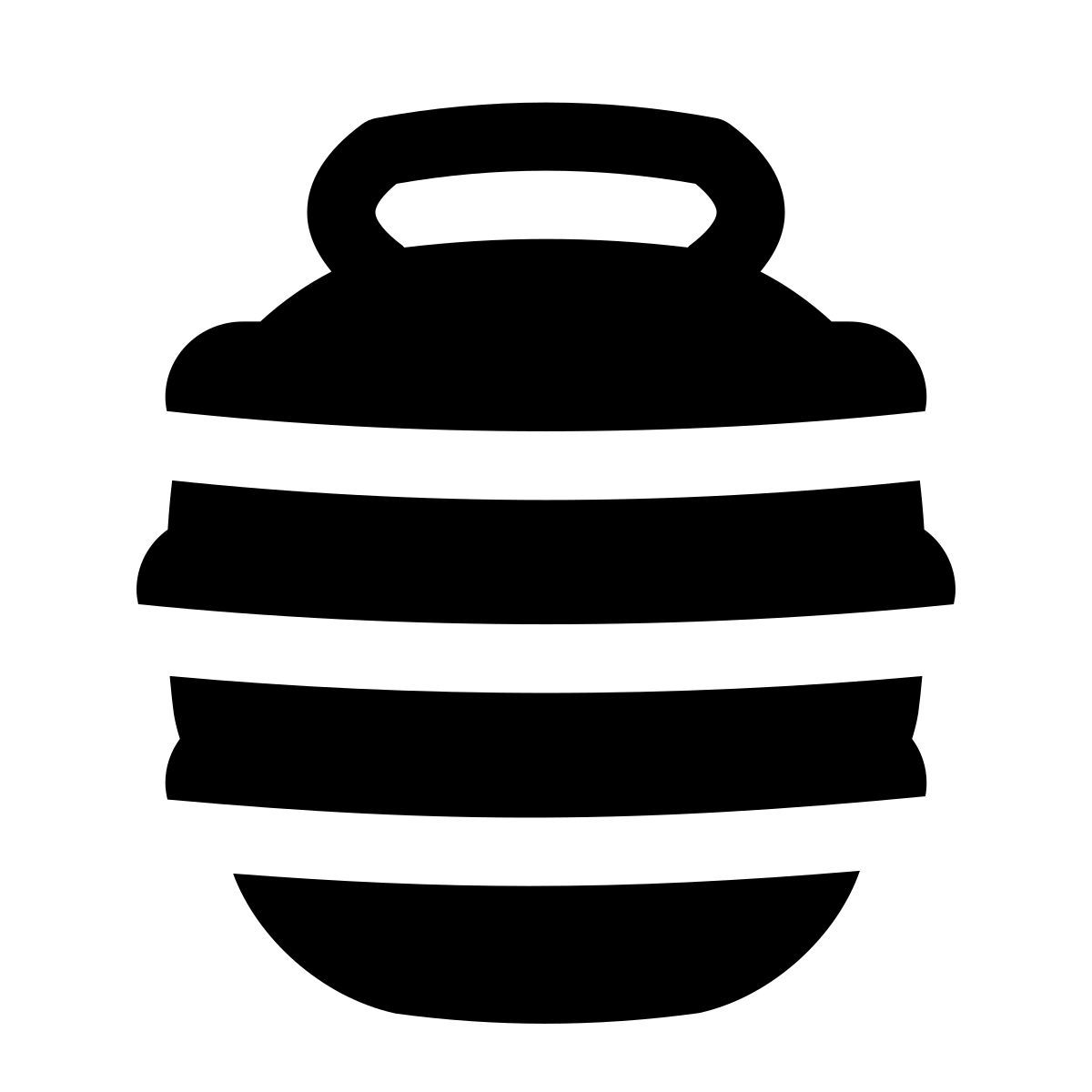 puffy filled style barril icon