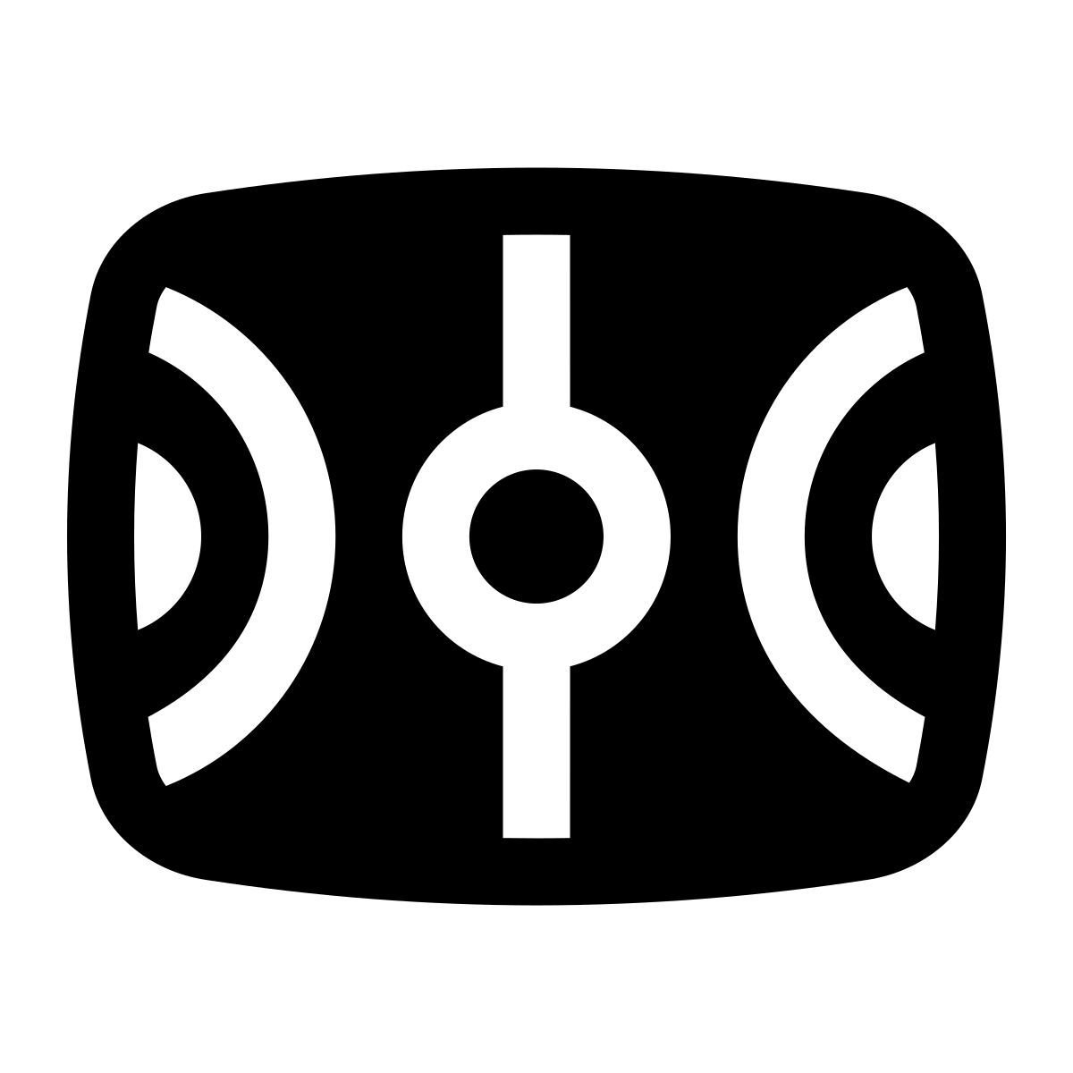 puffy filled style terrain de basket icon