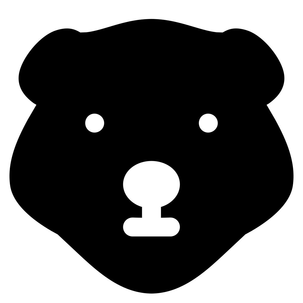 puffy filled style bär icon