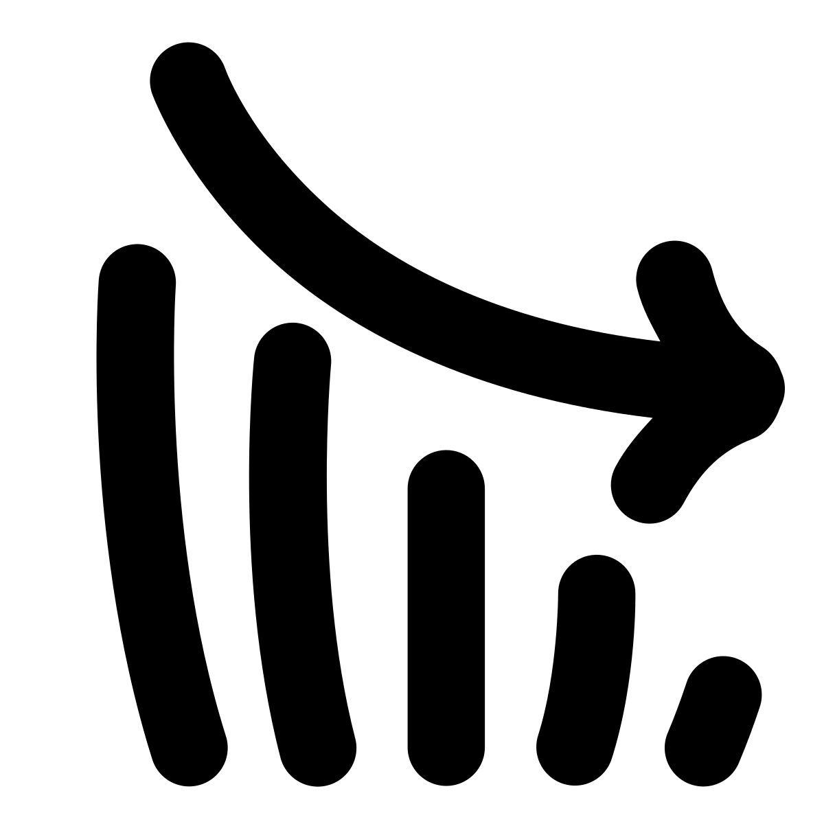 puffy filled style 看空 icon