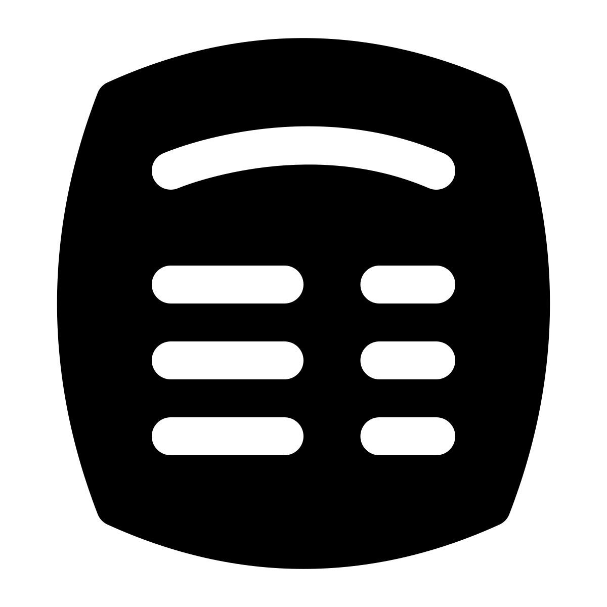 puffy filled style bill icon