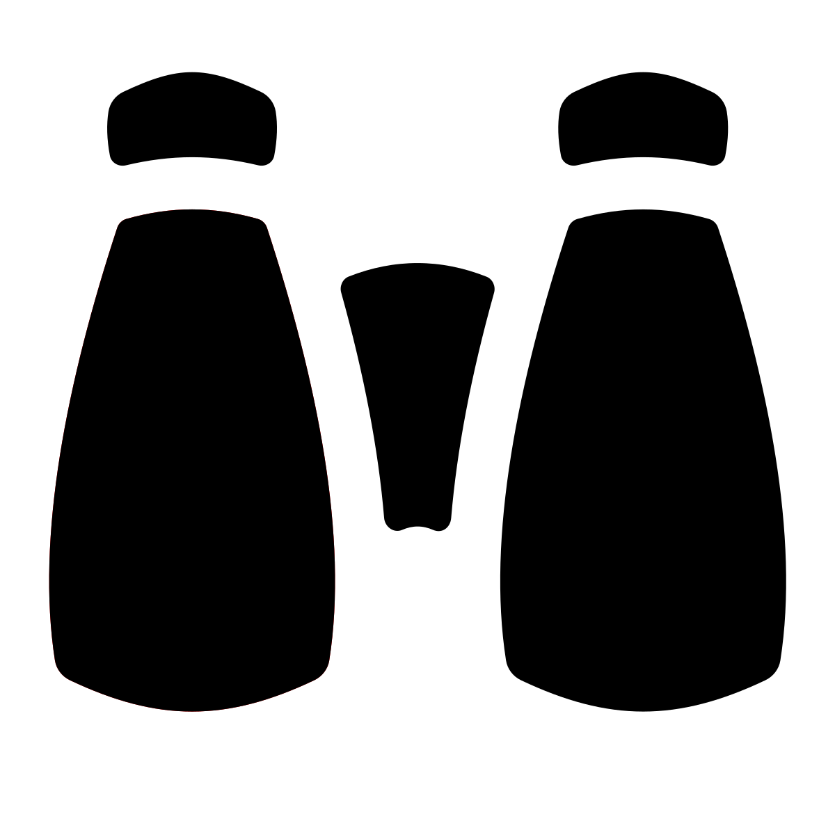 puffy filled style binoculars icon
