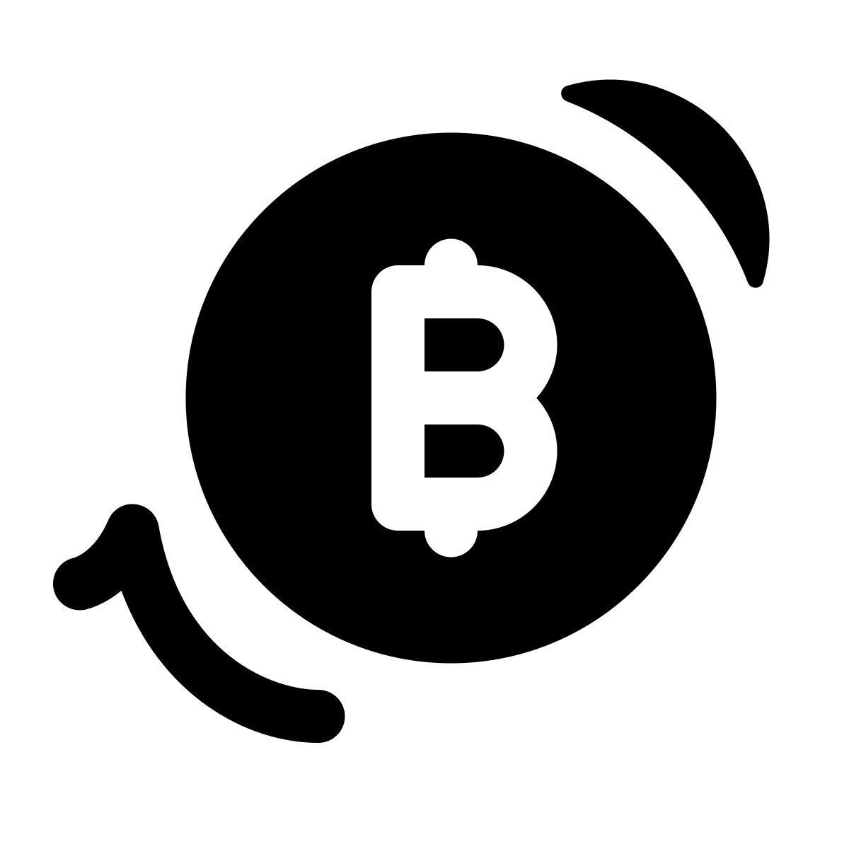 puffy filled style bitcoin exchange icon