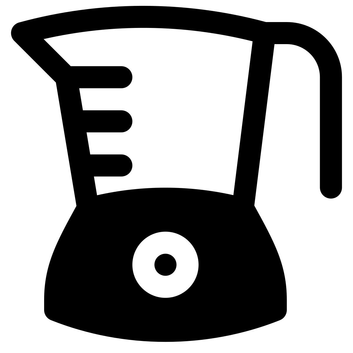puffy filled style licuadora icon