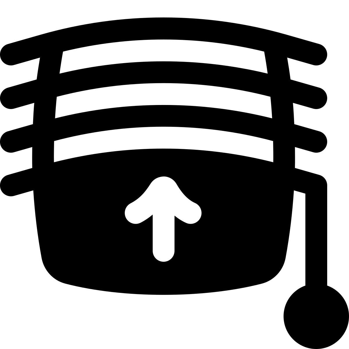 puffy filled style cieco sù icon