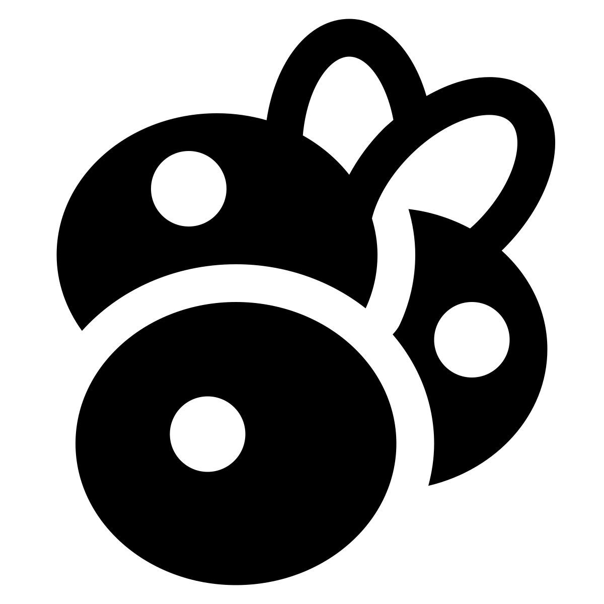 puffy filled style blaubeere icon