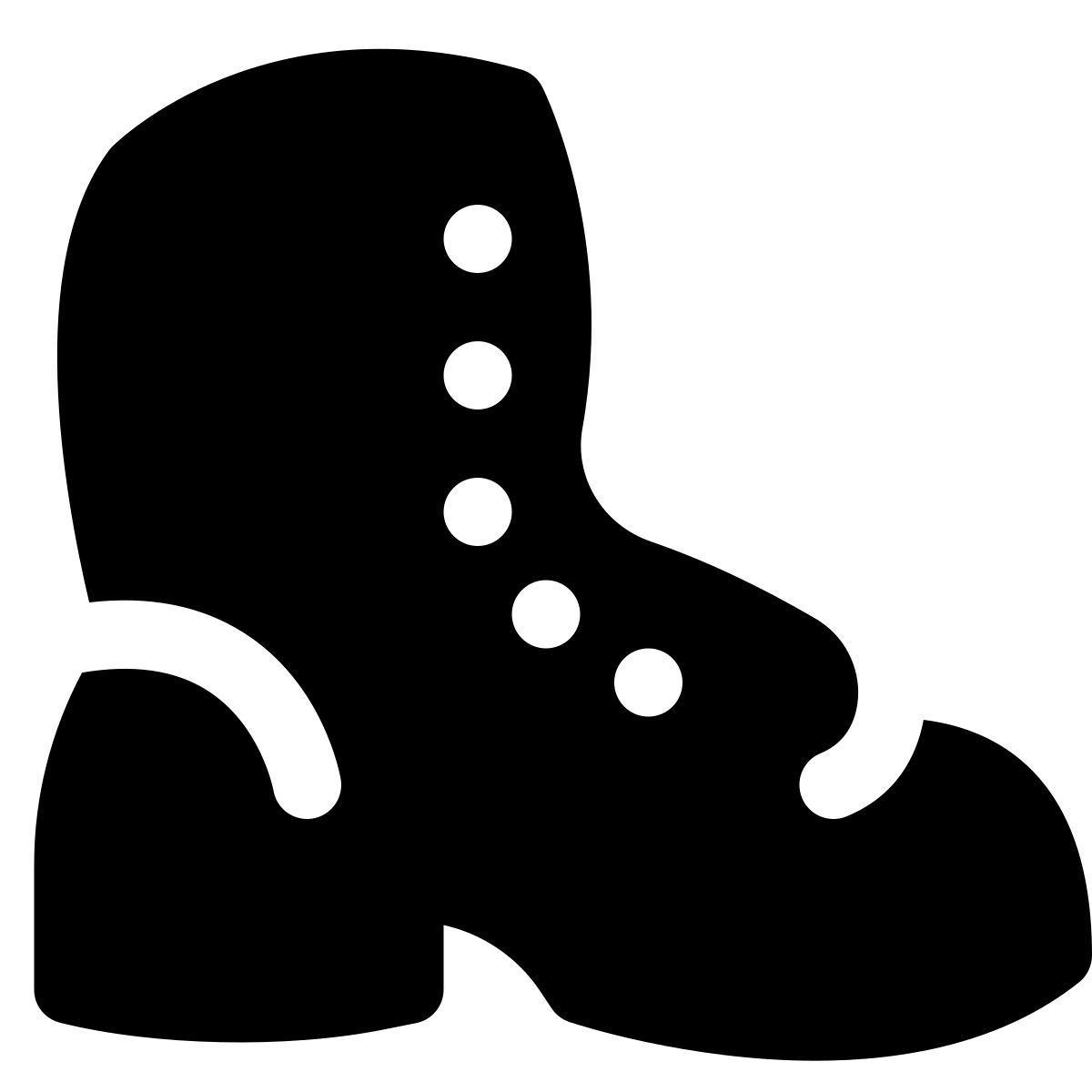 puffy filled style bottes icon