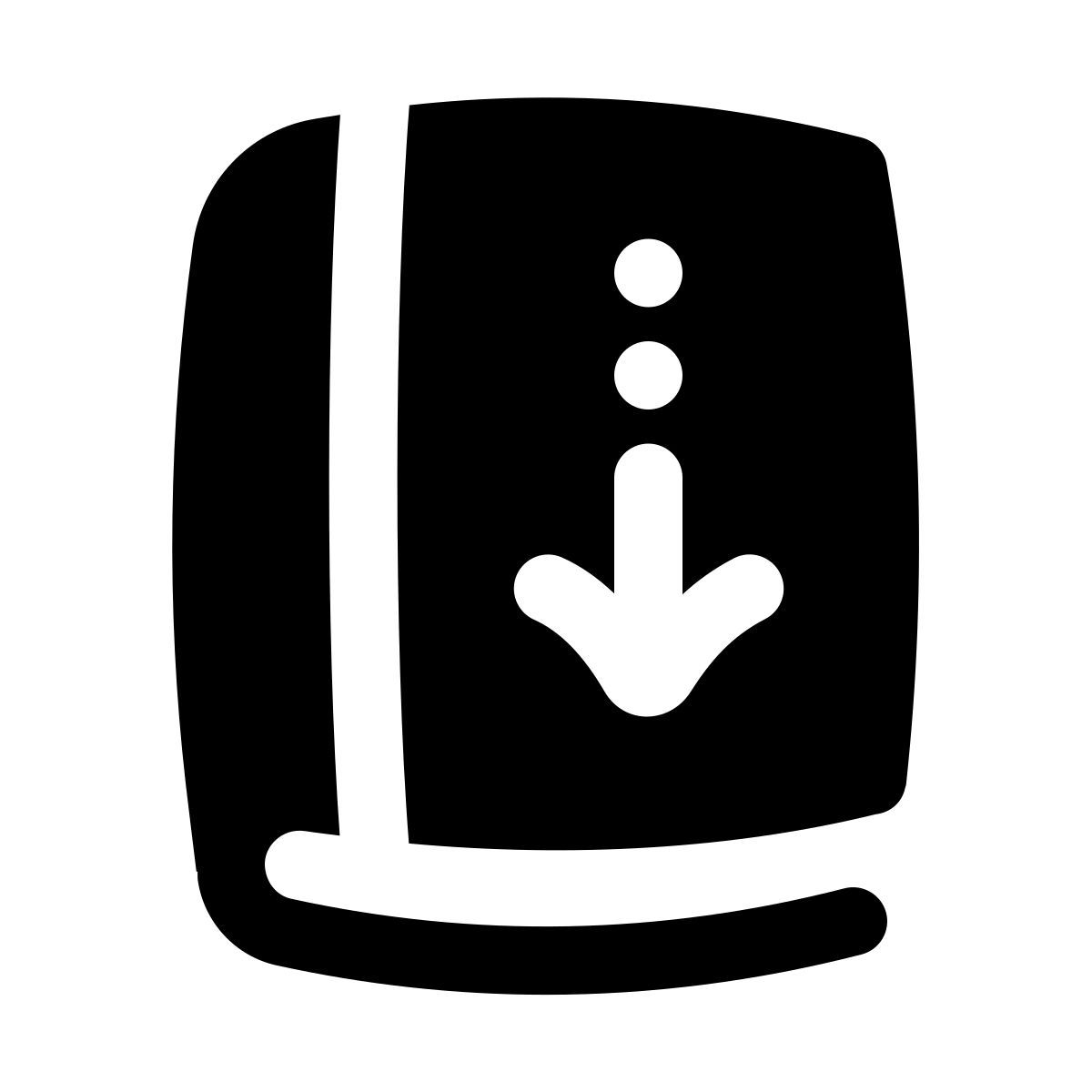 puffy filled style borrow book icon