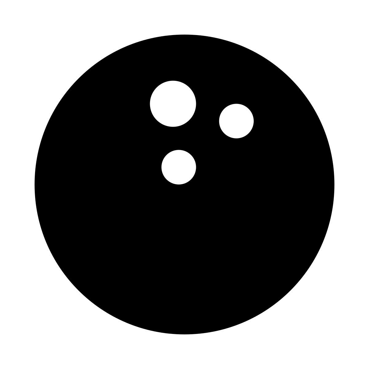 puffy filled style 볼링 공 icon