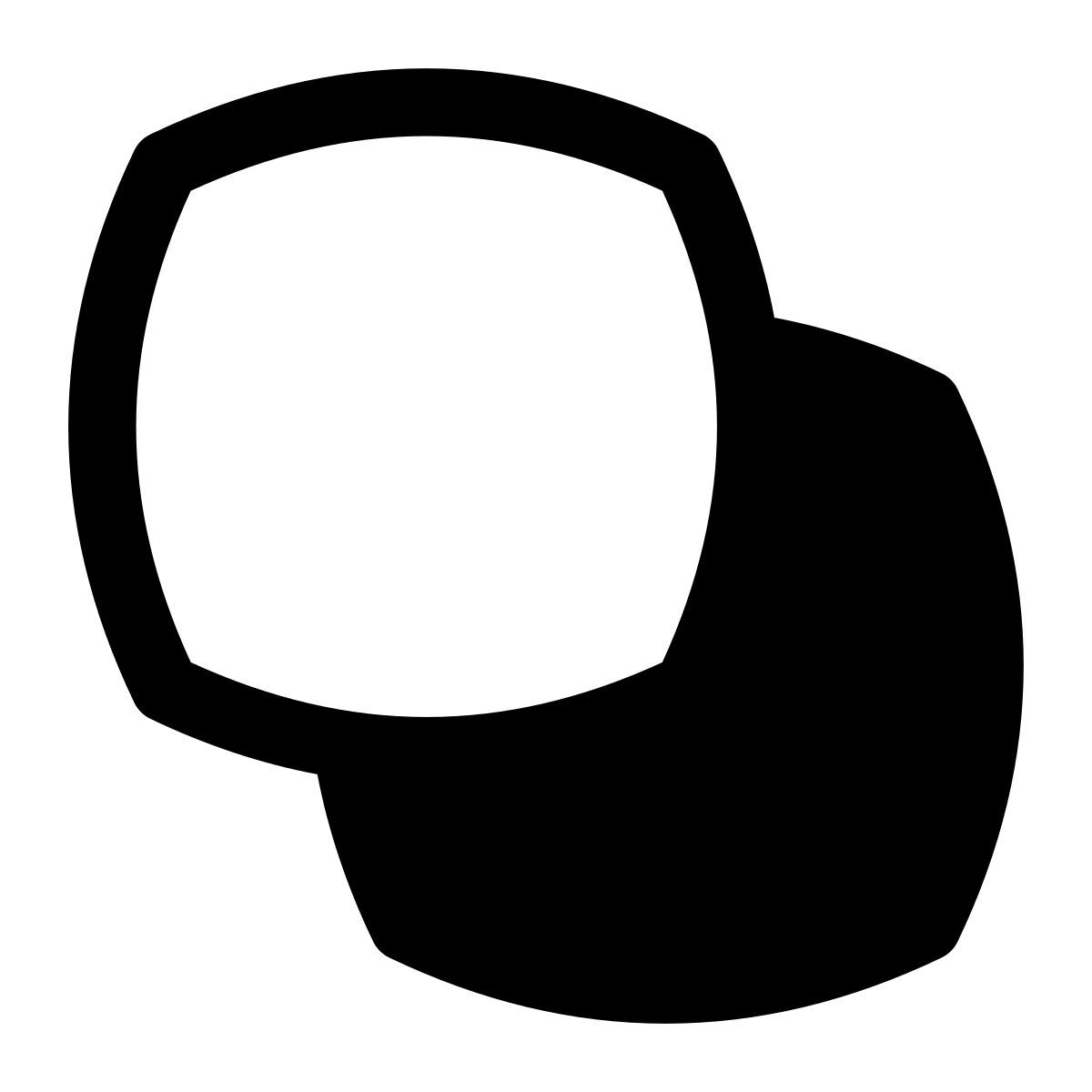 puffy filled style bring forward icon