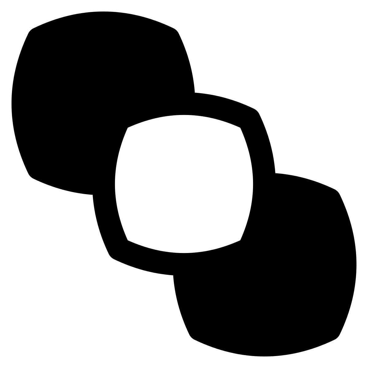 puffy filled style bring to front icon