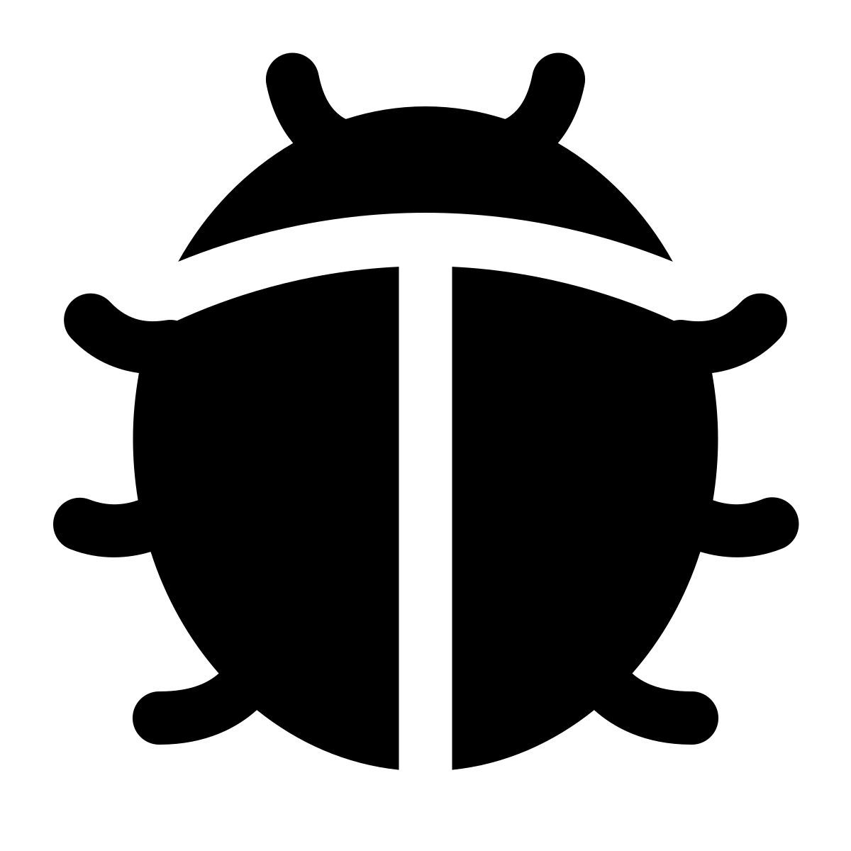 puffy filled style bug icon