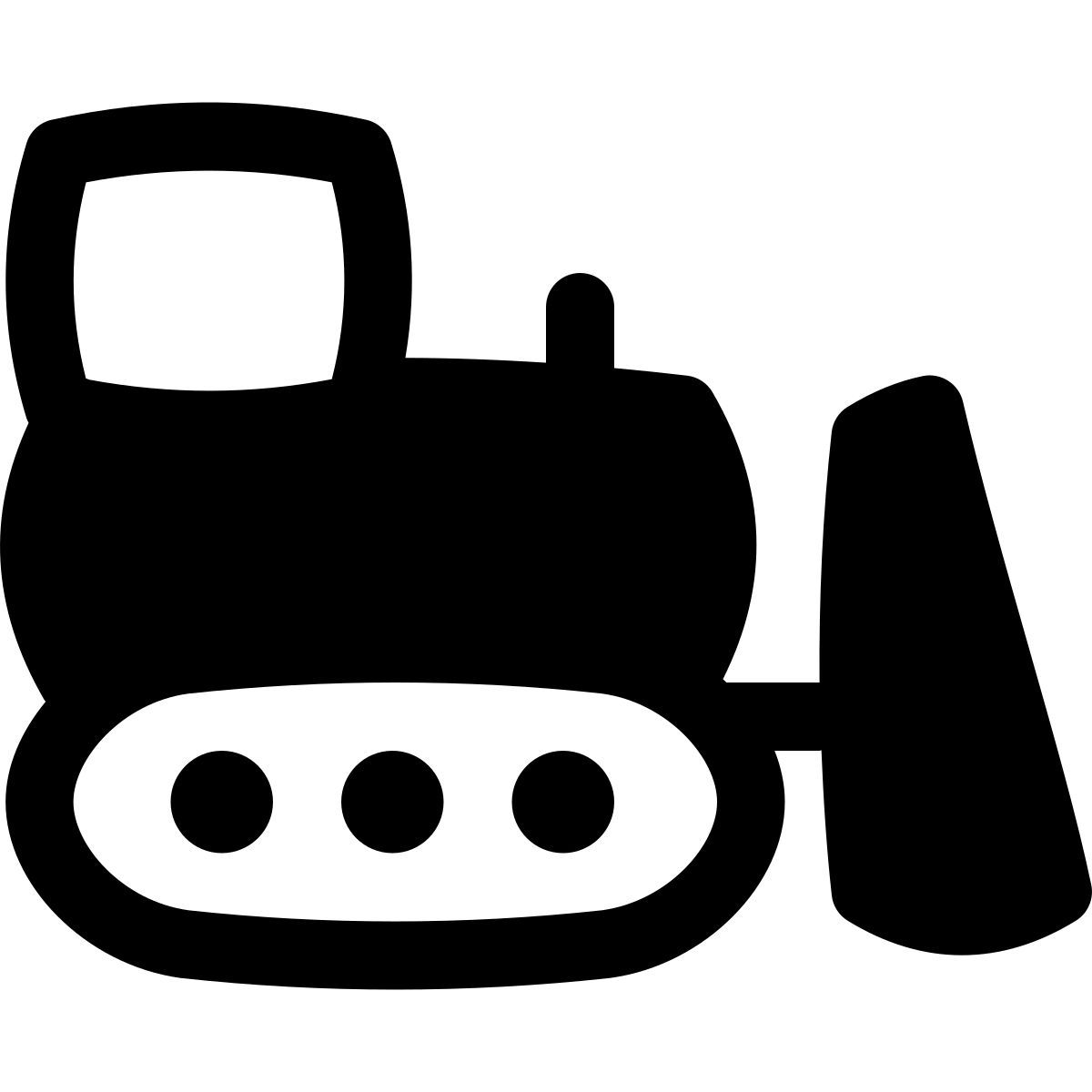 puffy filled style planierraupe icon