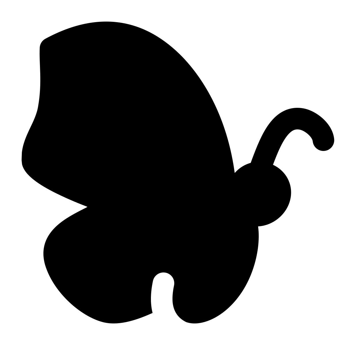 puffy filled style 蝴蝶侧视图 icon