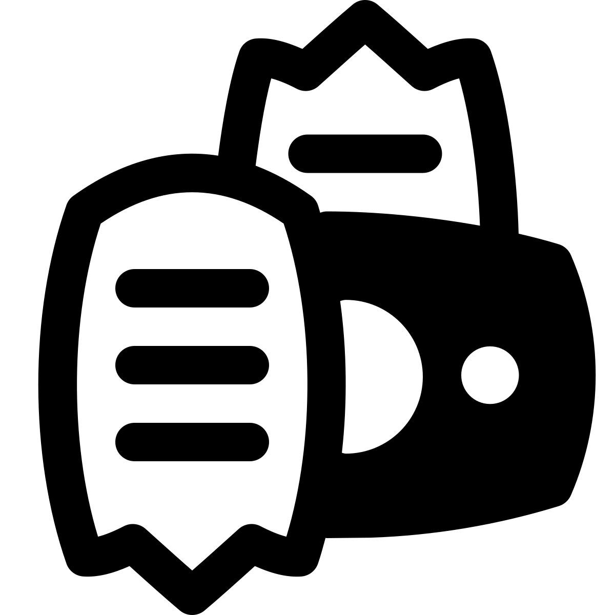 puffy filled style buy for cash icon